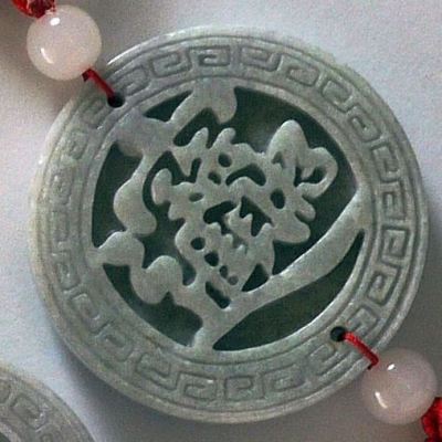 玉彫刻中国結び飾り