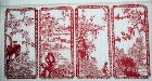 切り絵・(4枚セット）中国民間芸術切り紙細工
