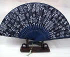 西安特産 古典藍染花布扇子 女式折扇 和装小物扇子 舞扇子